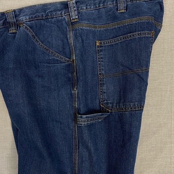 Blue Mountain Fleece Lined Carpenter Jeans Sz 40X32 Straight Leg Blue - Picture 8 of 10